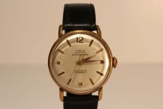 VINTAGE RARE ANKER GOLD PLATED MENS MECHANICAL AUTOMATIC WATCH