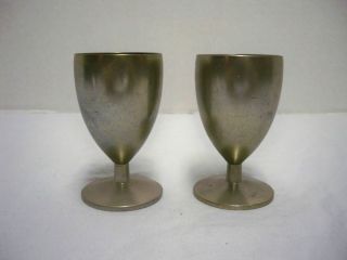 Pair of Vintage Pewter Cups Metawa Holland