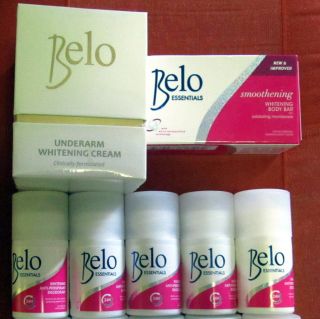 Pcs Set Belo Essentials Underarm Whitening Cream Deodorants and Soap 