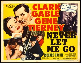 Never Let Me Go 1953 Original U s Half Sheet Movie Poster