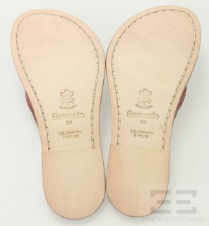 Bernardo Red Patent Leather Flat Sandals Size 8 New