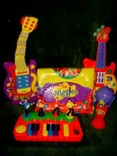Musical Wiggles Guitars Keyboard Dance Mat Microphone Instruments VHTF 