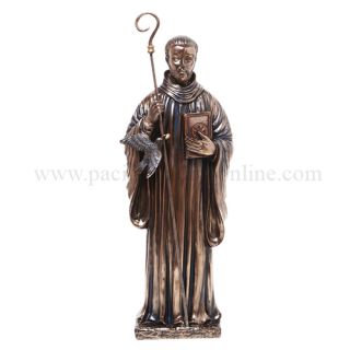 Saint Benedict of Nursia Statue Figurine Founder of Christian 