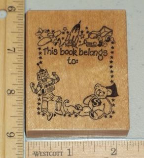PSX F 472 THIS BOOK BELONGS TO KIDS TOYS ROBOT+ rubber stamp LOW 