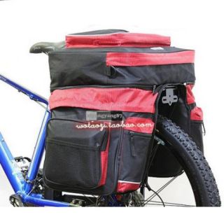 50L Cycling Bicycle Bag Bike Outdoor rear seat bag pannier Red