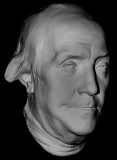 Benjamin Franklin Houdon Life Mask 3 4 Head Life Cast Light Weight 