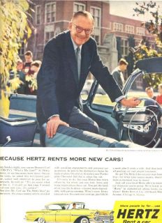 bennett cerf hertz full page magazine ad 1950 s