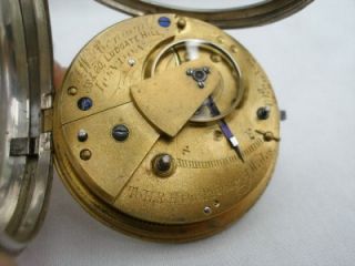 Fine J w Benson Fusee Silver Pocket Watch London 1873