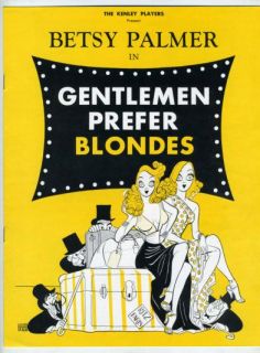 Gentlemen Prefer Blondes Souvenir Program Kenley 1961