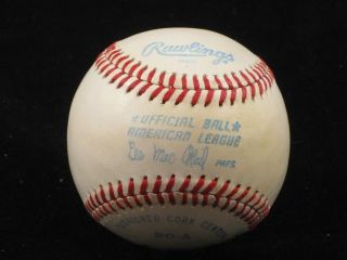 official american league lee macphail baseball signed by billy martin 