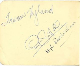 Ralph Richardson Paul Scofield Bikel Vintage 1953 Signed Album Page 