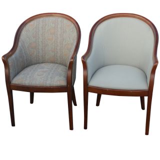 bernhardt pair of bernhardt guest side arm chairs wood frames original 