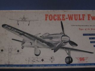 Berkeley Sig FW 190 Focke Wulf Scale Model Airplane Kit U C Balsa C L 