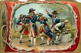   Holding the Line~Continental Army~Musket Fire~Firecracker Border~TUCK