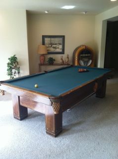 Antique Brunswick Pool Billiard Table Monarch Model 5X9