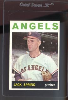 1964 Topps 71 Jack Spring VGEX Wax Stain Front 49774