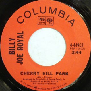 Billie Joe Royal Cherry Hill Park Helping Hand Columbia 45 4 44902 