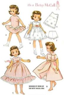   Clothes Pattern 2300 Size 8 or 14 Tiny Betsy Betsy McCall
