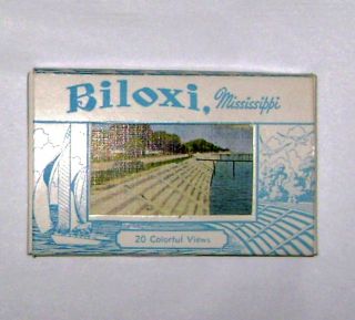 Unused VTG 1940 Biloxi Mississippi Linen Postcard 20 Set Gulfport HWY 