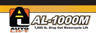 The AL 1000M Motorcycle Lift with Tire and Vise Features