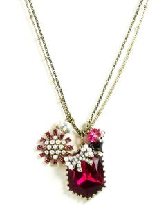 Betsey Johnson Jewelry Iconic Fabulous Fuschia Crystal Bow 