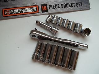 16 pc Harley Davidson sockets Tools Ratchet Road King Glide sportster 