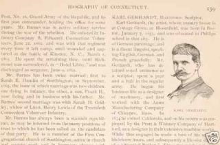 Biographies of Connecticut Genealogy Orig Pub 1891