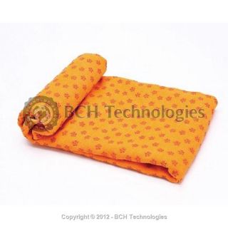 Yoga Towel with Carrying Bag Orange Super Absorbent Ultra Fine 