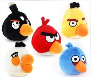 5pcs 3 Angry Bird iPhone Game Plush Toy Set Cute Soft