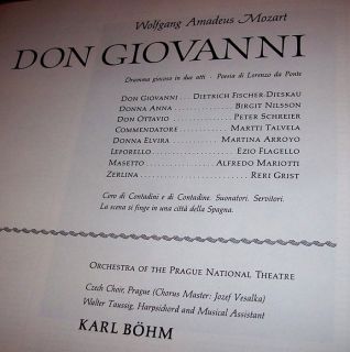 Don Giovanni 1967 Bohm Dieskau Nilsson DG Germany 4LP Tulips Early Box 