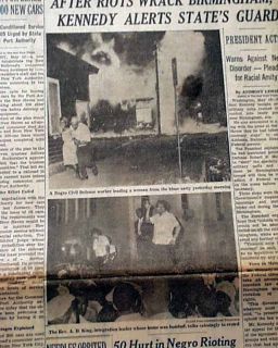 Birmingham Alabama Campaign Race Riots Disaster Negroes Photos 1963 