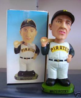 Bill Mazeroski Pittsburgh Pirates Hall of Fame Bobble Bobblehead SGA 