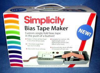   bias tape maker by simplicity brand new makes 12 feet of bias tape in