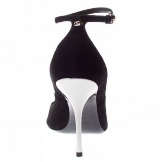 Gucci T10 Bianco Camoscio+cinturino [39] Black High heeled Sandals 