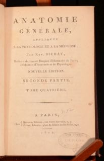 1812 2vol Bichat Anatomie Generale Appliquee A La Physiologie Et A La 