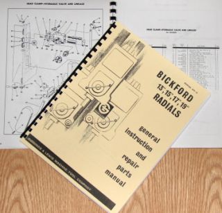 Gidding Lewis Bickford Radial Drill Op Parts Manual