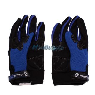   Long Finger Cycling Protective Gloves for Bicycle Bike Motorcycle Blue
