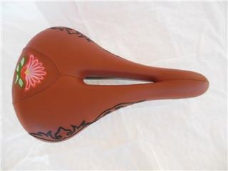   FEC Alloy Saddle Bicycle Seat Brown Leather Womens Annie O