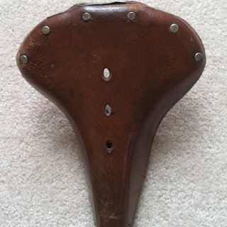    HANDMADE BROWN LEATHER BICYCLE BIKE SADDLE SEAT WITH SEATPOST CLAMP