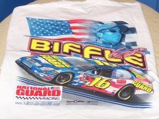 Greg Biffle National Guard NASCAR Racing Shirt Med New
