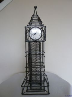   Iron Big Ben Table Desk Clock Stands 2 Tall Quartz Clock