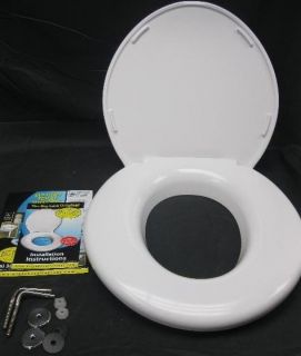 Big John Products 24456461W Toilet Seat Closed Front with Lid White 