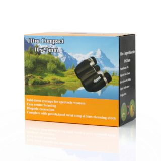 Compact Folding Binoculars 10x21 Day and Night Vision for Out Door 
