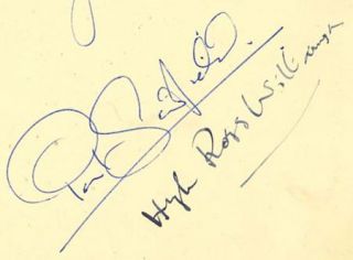 Ralph Richardson Paul Scofield Bikel Vintage 1953 Signed Album Page 