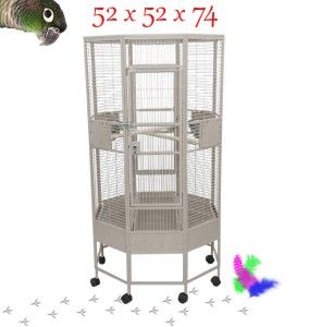 BRAND NEW A & E LARGE OCTAGON INDOOR PARROT AVIARY BIRD CAGE CAGES