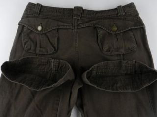 Abercrombie Fitch AF Brown 100 Cotton Cargo Pants Womens Sz 26 27 KNBP 