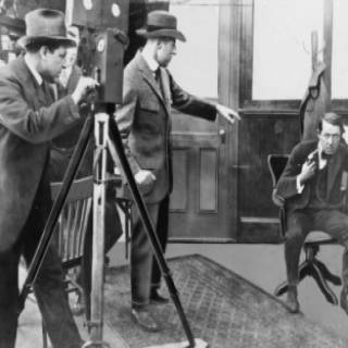 1914 photo D.W. Griffith directing Henry B. Walthall in 1912 f2