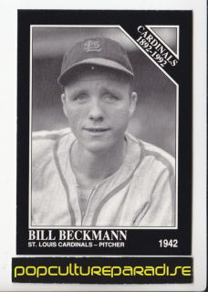 Bill Beckmann Cardinal 1992 Conlon Collection Card 623