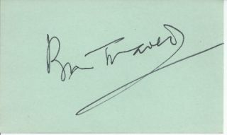 Bill Travers Born Free Animal Rights Actor Signed Autograph Index Card 