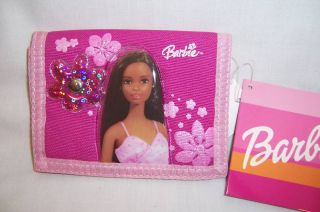 African American Black Barbie Flowers Wallet Purse